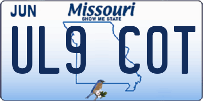 MO license plate UL9C0T