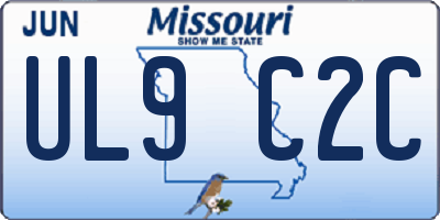 MO license plate UL9C2C