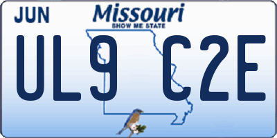 MO license plate UL9C2E