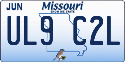 MO license plate UL9C2L