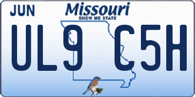 MO license plate UL9C5H