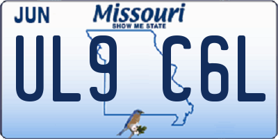 MO license plate UL9C6L