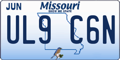 MO license plate UL9C6N