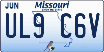 MO license plate UL9C6V