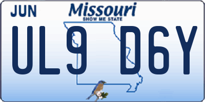 MO license plate UL9D6Y