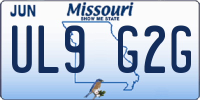 MO license plate UL9G2G