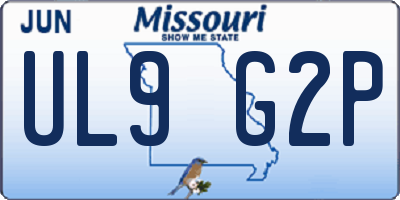 MO license plate UL9G2P