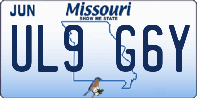 MO license plate UL9G6Y