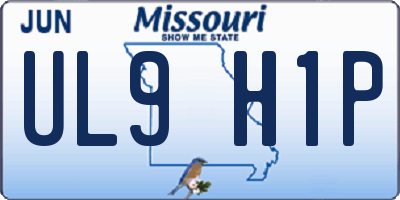 MO license plate UL9H1P