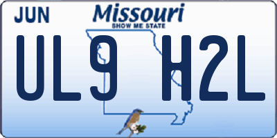 MO license plate UL9H2L