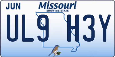MO license plate UL9H3Y