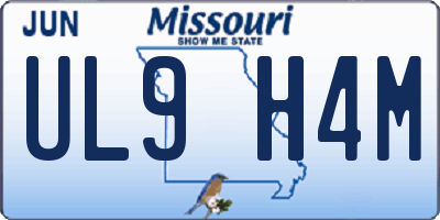 MO license plate UL9H4M