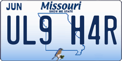 MO license plate UL9H4R