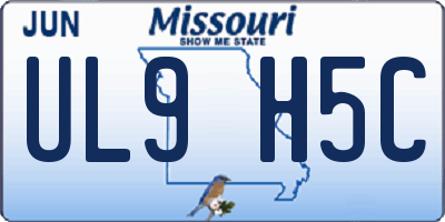 MO license plate UL9H5C