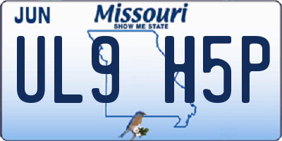 MO license plate UL9H5P