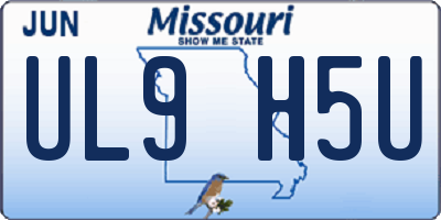 MO license plate UL9H5U