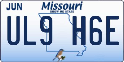 MO license plate UL9H6E