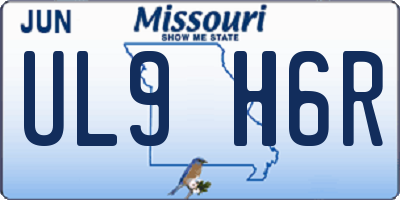 MO license plate UL9H6R