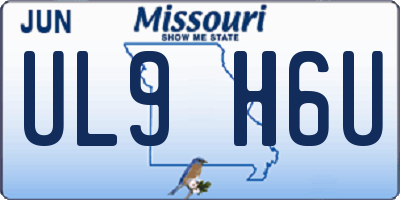 MO license plate UL9H6U