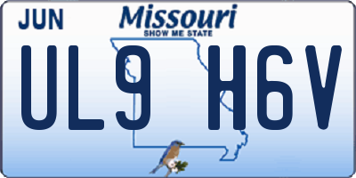 MO license plate UL9H6V