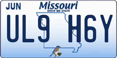 MO license plate UL9H6Y