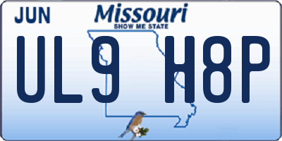 MO license plate UL9H8P