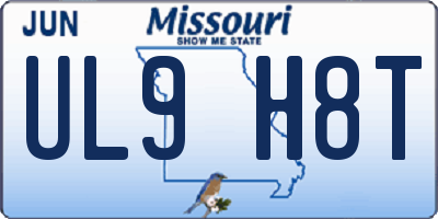 MO license plate UL9H8T