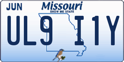 MO license plate UL9I1Y
