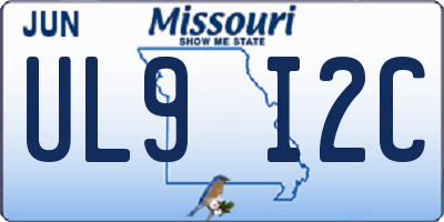 MO license plate UL9I2C