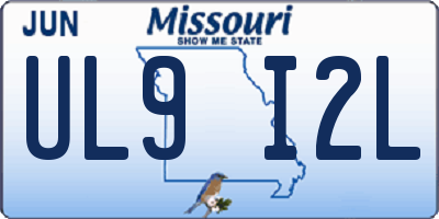 MO license plate UL9I2L