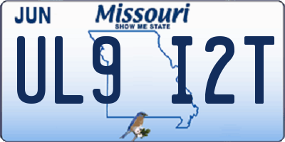 MO license plate UL9I2T