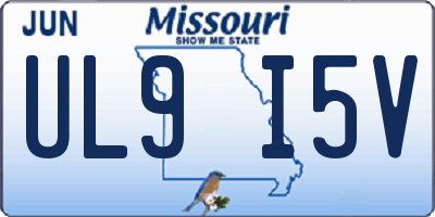 MO license plate UL9I5V