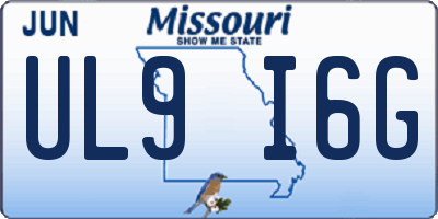 MO license plate UL9I6G