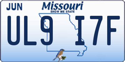 MO license plate UL9I7F