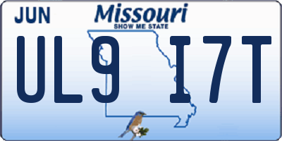 MO license plate UL9I7T