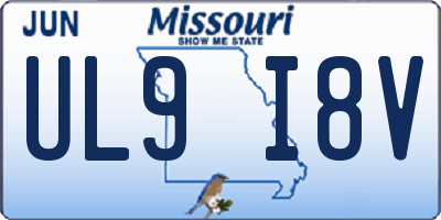 MO license plate UL9I8V
