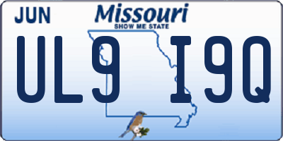 MO license plate UL9I9Q