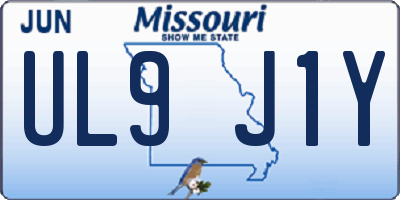 MO license plate UL9J1Y