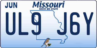 MO license plate UL9J6Y