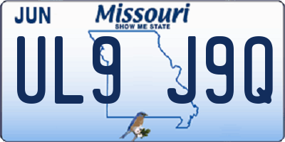 MO license plate UL9J9Q