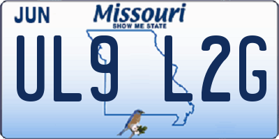 MO license plate UL9L2G