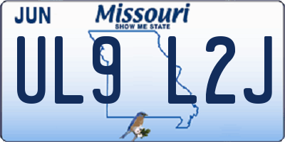 MO license plate UL9L2J