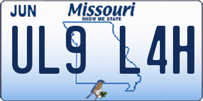 MO license plate UL9L4H