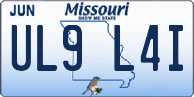 MO license plate UL9L4I
