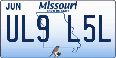 MO license plate UL9L5L