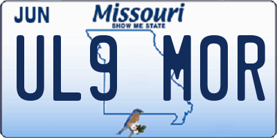 MO license plate UL9M0R