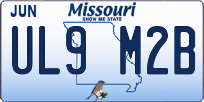 MO license plate UL9M2B