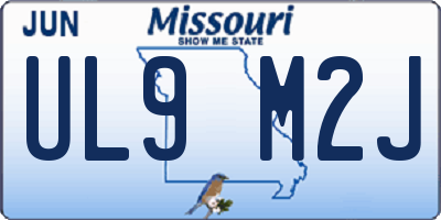 MO license plate UL9M2J