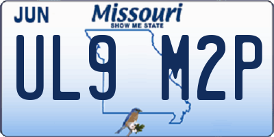 MO license plate UL9M2P