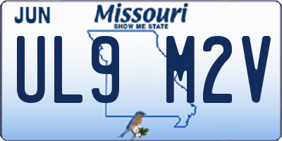 MO license plate UL9M2V